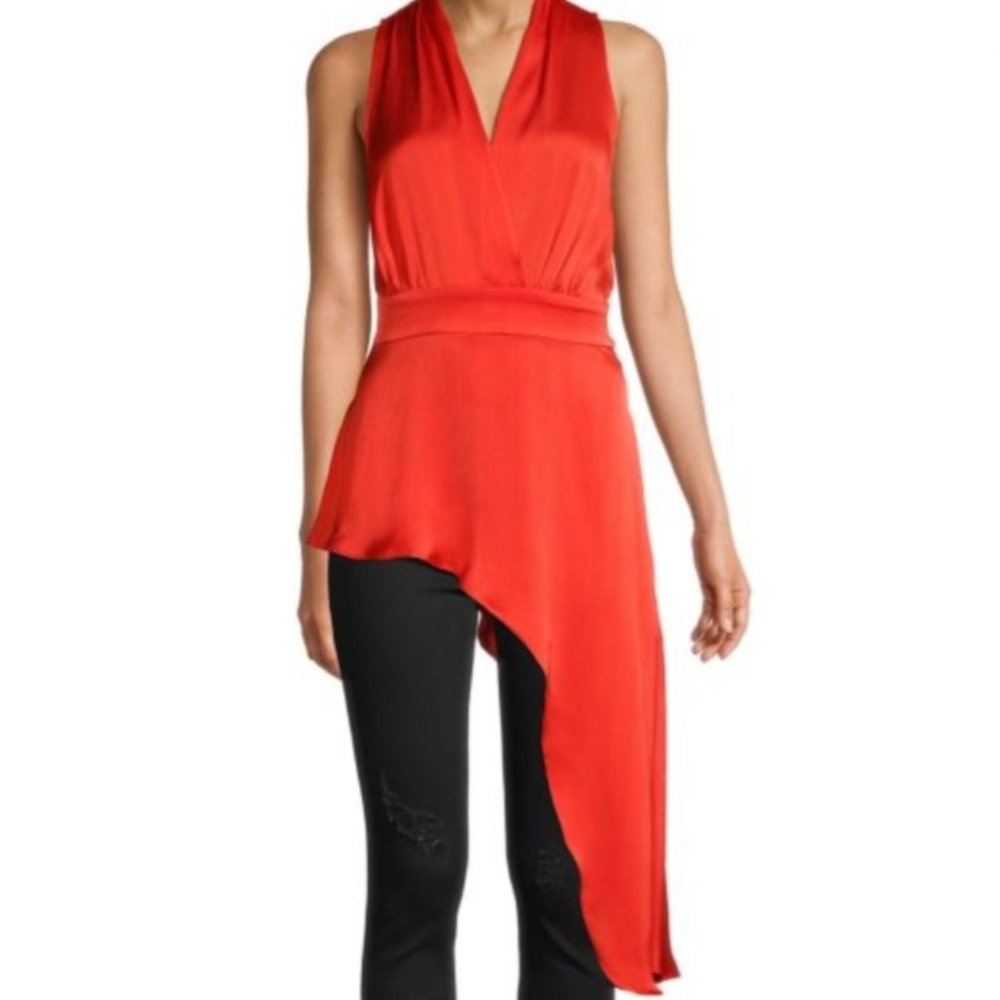 Sexy BCBG Top w/Assymetrical Panel